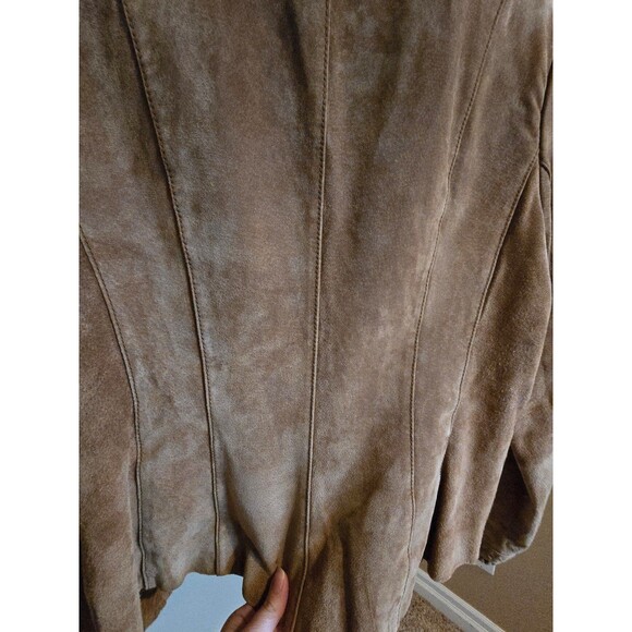Brown 100% leather jacket Kasper Bramd Women's size large - Picture 6 of 10
